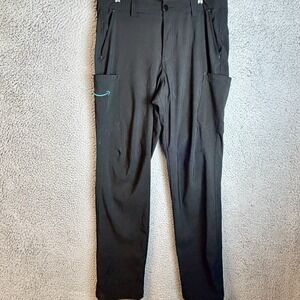 Amazon Luly Yang Cargo Straight Uniform Black Pants Workwear Size Large 34